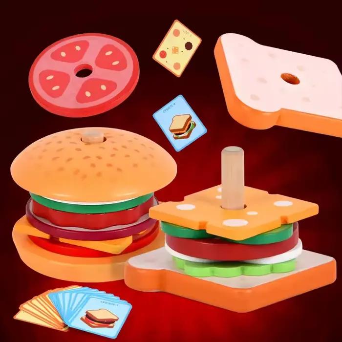Jouets de cuisine en bois pour enfants