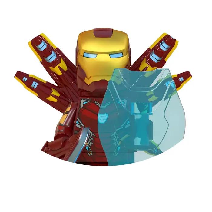 Marvel Iron Man Captain America blocs de construction de personnages classiques jouet en brique mini modèle poupée cadeau d'anniversaire de vacances pour enfants