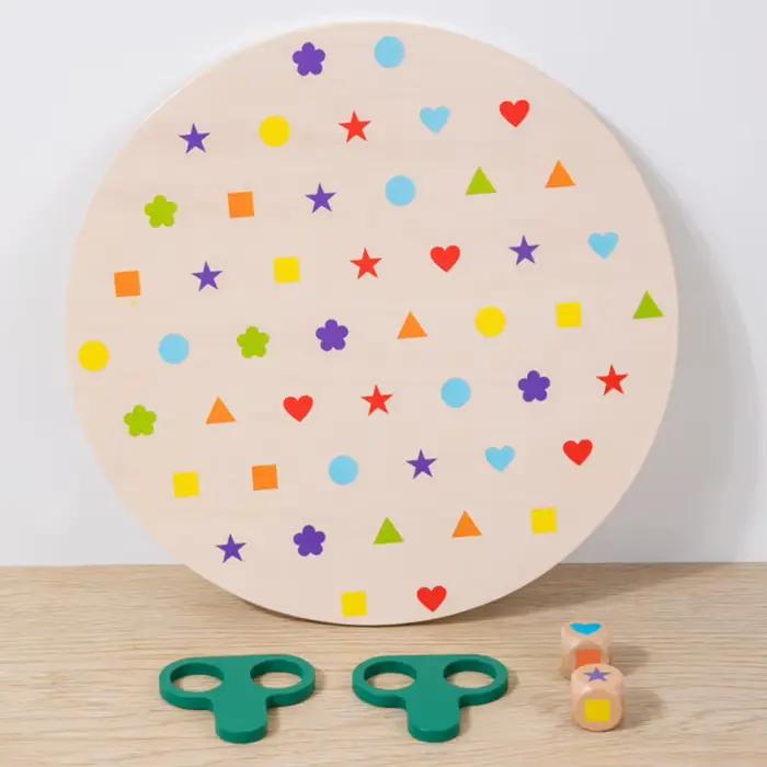 Puzzle en bois Montessori Formes Correspondance Jeu Educatif Précocement Anniversaire Enfants Occasions Spéciales