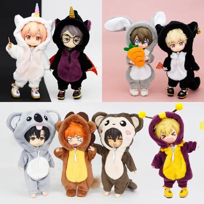 Nouveau OB11 vêtements mignon Animal en peluche Onesie ange pyjamas Homewear