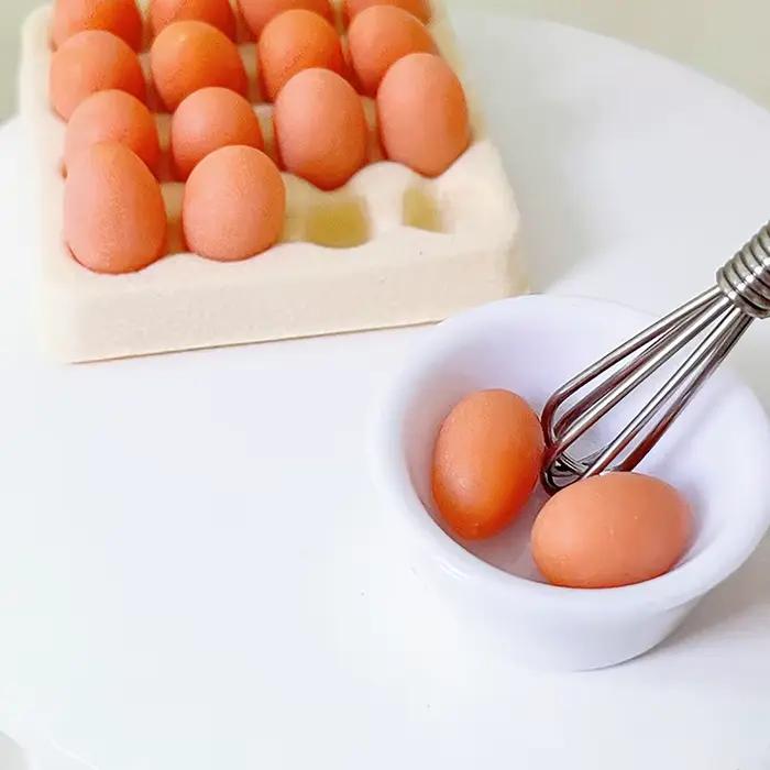 1/4/17 pièces oeuf avec plateau maison de poupée cuisine jouet