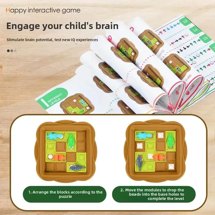 Jeu de puzzle à billes en forme de labyrinthe de dinosaures pour enfants, entraînement à la pensée logique, jouet éducatif de table, cadeau interactif parent-enfant
