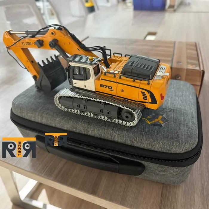 Mini pelle 1/50 970 RTR RC, Simulation électrique, véhicule d'ingénierie mécanique avec système lumineux et sonore, jouet pour garçon