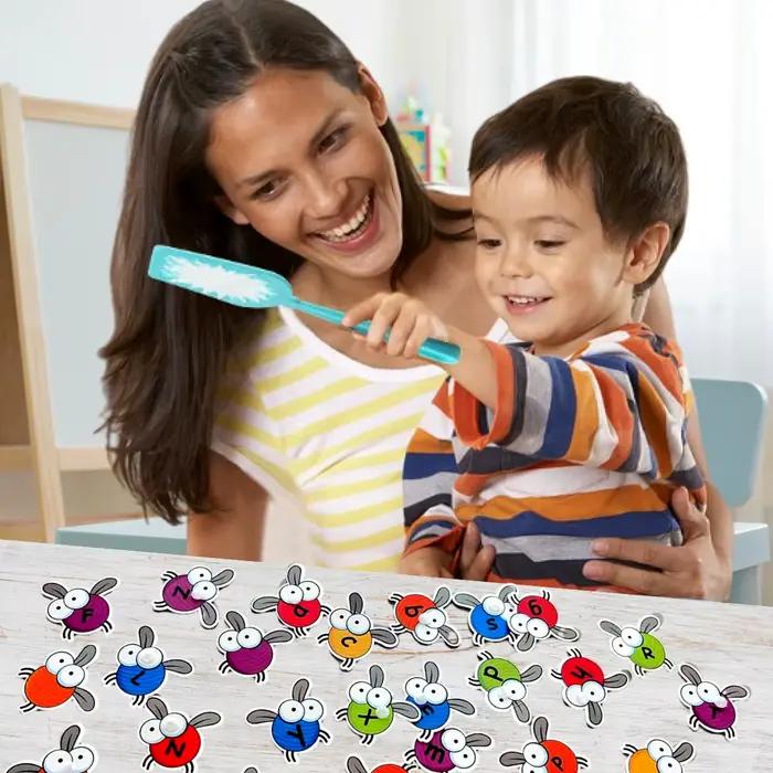 Jouet éducatif d'alphabet et de reconnaissance des couleurs : jeu de société Swat ABC pour les jardins d'enfants et les