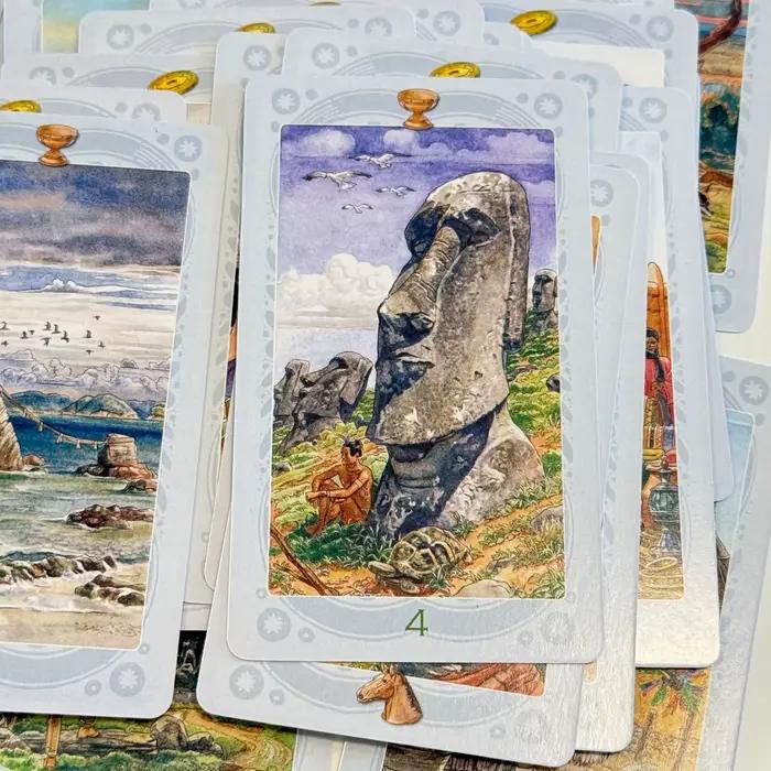 Version russe : Jeu de cartes de tarot des lieux sacrés (78 cartes) pour divination et prédiction