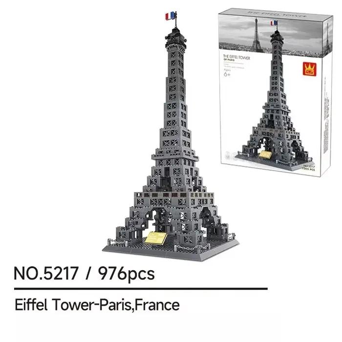 Blocs de construction créatifs de la tour Eiffel-Paris, France, briques de construction architecturales, jouet, bon cadeau pour les amis