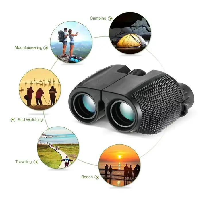 Jumelles 10X25 HD Mini télescope Portable BAK4 FMC