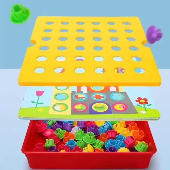 Puzzle 3D à ongles en forme de champignon