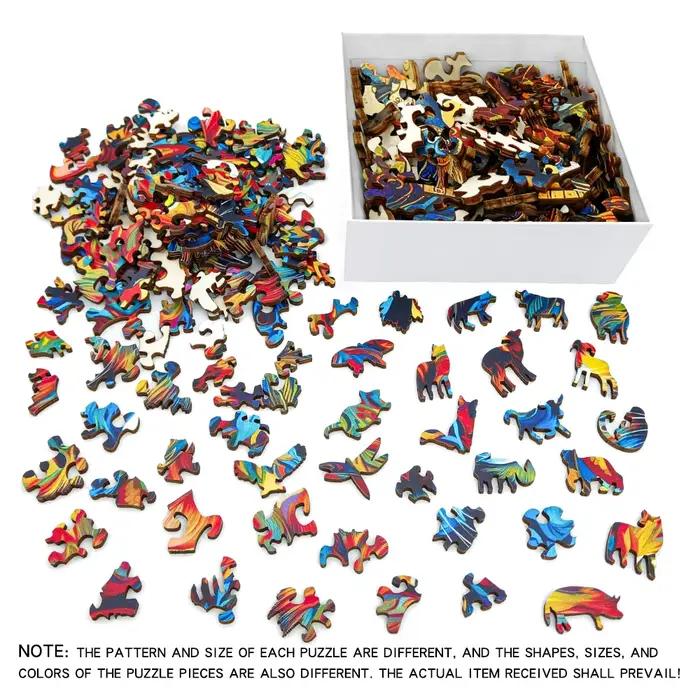 Puzzles en bois-puzzle en bois adulte forme Unique avancé hibou sagesse puzzle