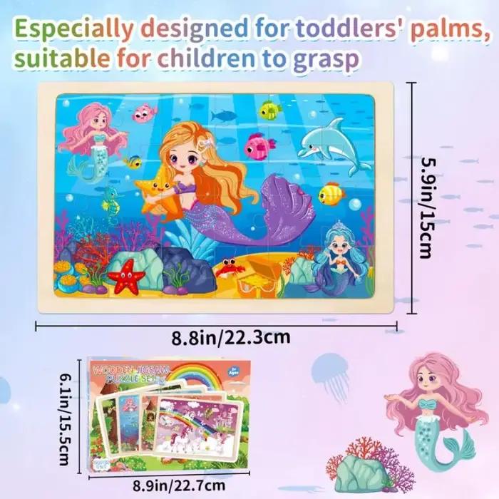 Puzzle en bois pour enfants âgés de 3 à 6 ans