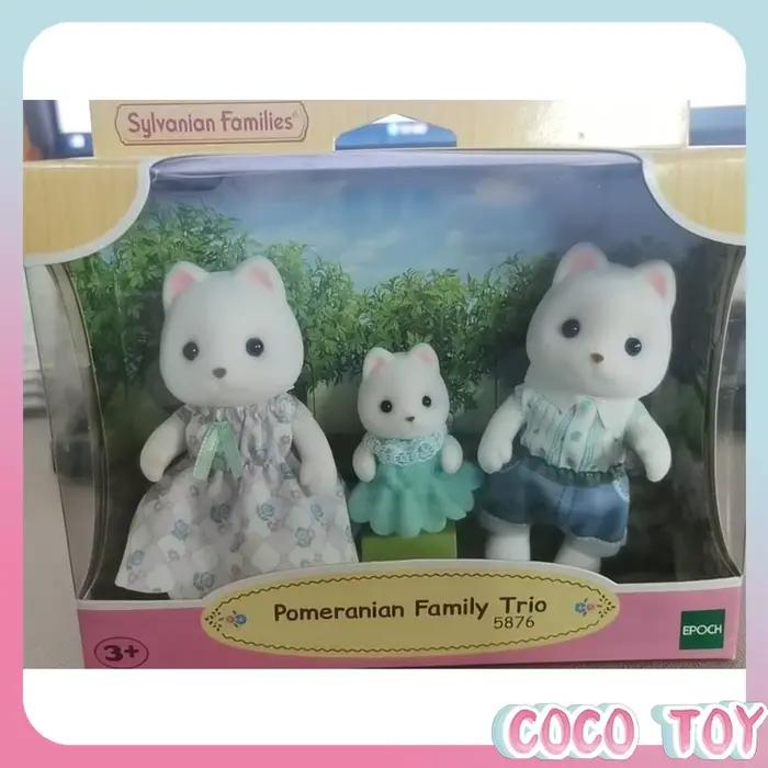 Figurines d'anime de la famille de chiens Pomean d'origine Sylvanian Families