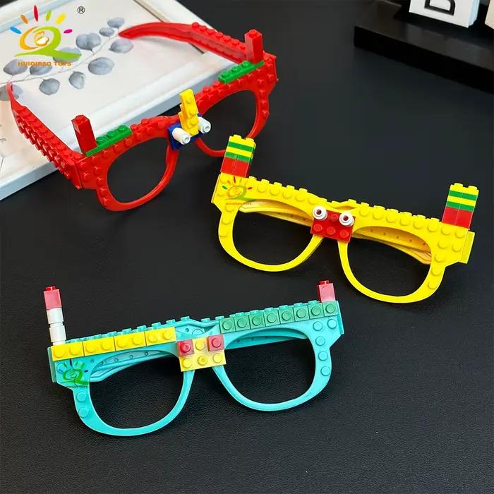 Blocs de construction de rassemblement de fête, cadre de plaque de base pour lunettes, jouets de décoration pour amis, accessoires de lunettes, briques, cadeau de noël