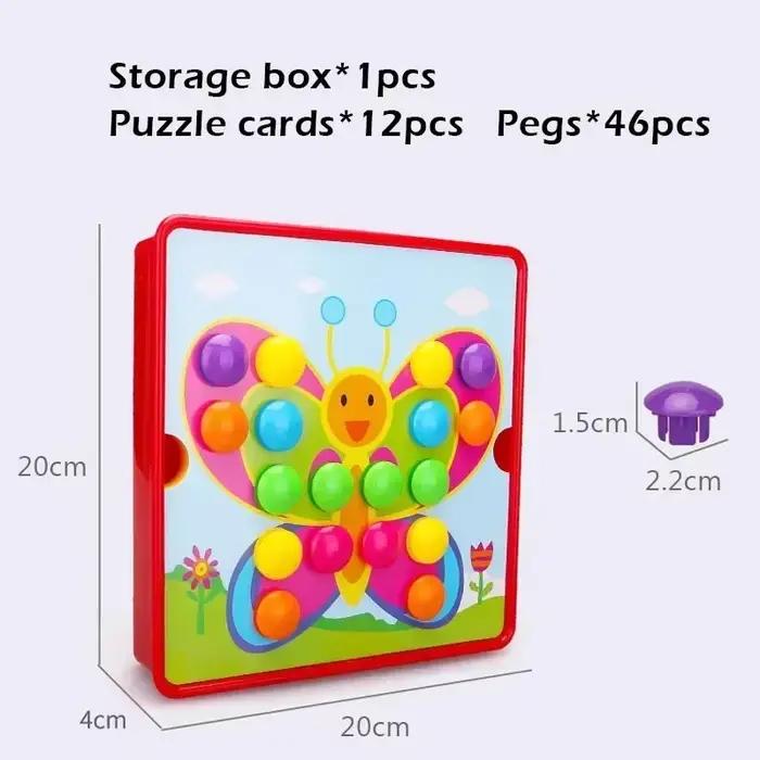Puzzle 3D à ongles en forme de champignon