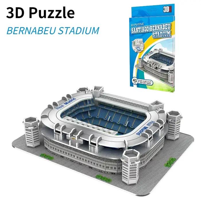 Puzzle de stade de football en papier 3D pour enfants