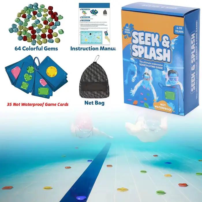 Jeu de plongée pour la recherche de gemmes dans la piscine