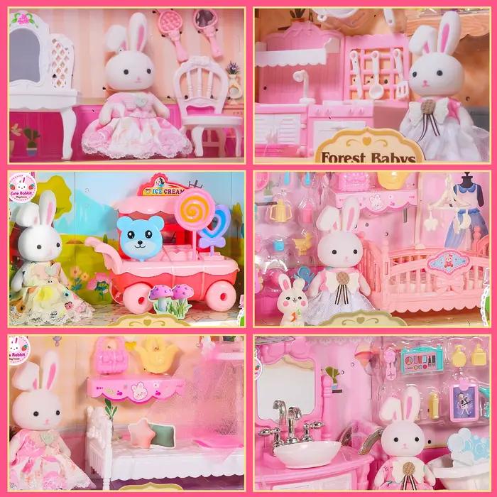 Jouet de jeu d'imitation Lapin floqué