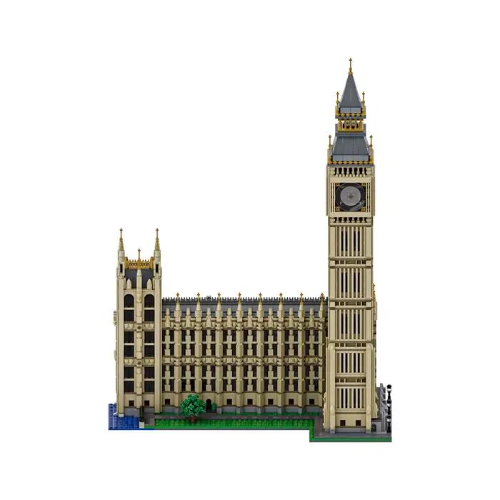 MOC Big Ben blocs de construction modulaires modèle londres Big Ben célèbre rue vue Architecture briques assemblage jouets enfants cadeau d'anniversaire