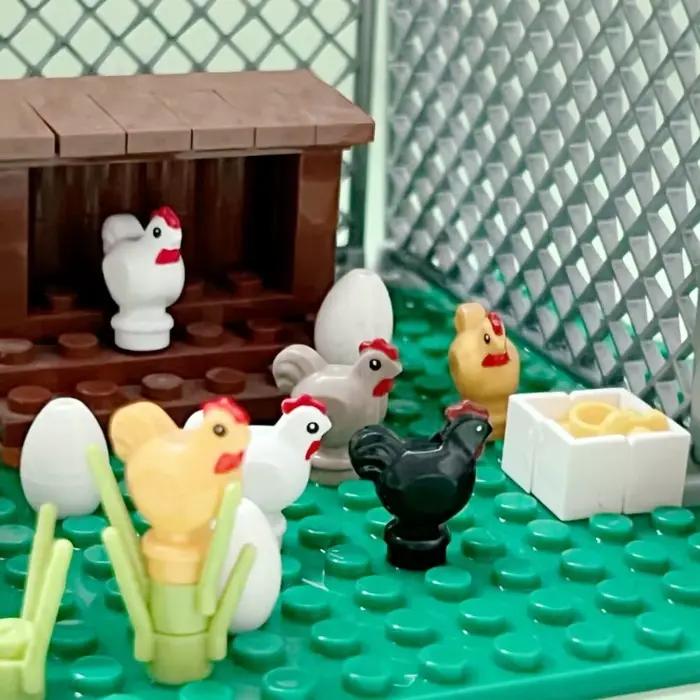 Blocs de construction en bois animaux ville ferme poulailler jouets éducatifs pour enfants garçons filles constructions amusantes occasions spéciales