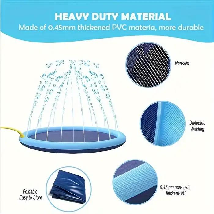 Grand tapis de jeu aquatique gonflable 170×180cm