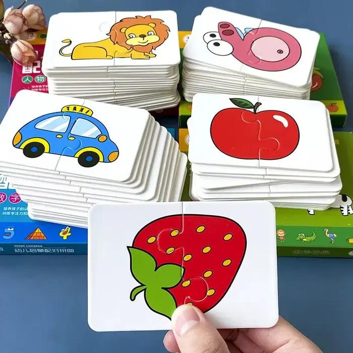 Puzzle d'Illumination Assorti, Motif Dessin Animé, 32 Pièces, Éducation Précoce, Jouet Éducatif pour Garçons et Filles Occasions Spéciales
