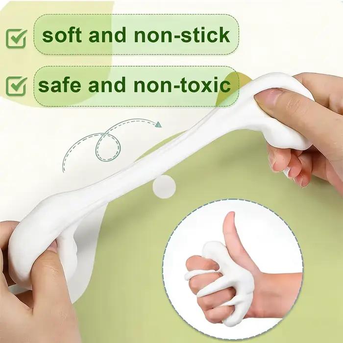 Pâte à modeler en argile blanche pure ultra-légère séchée à l'air pour enfants
