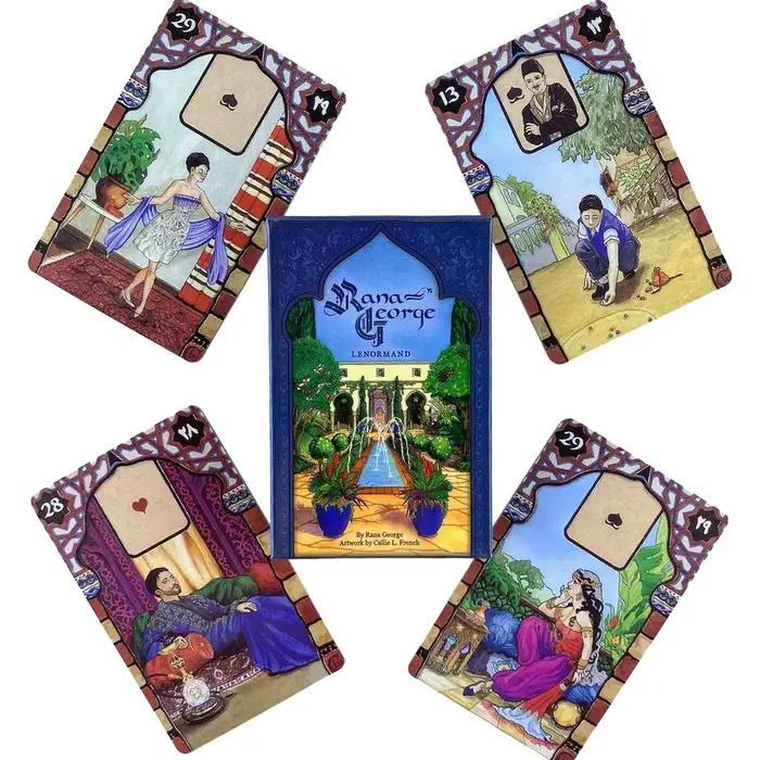 Cartes oracle Rana George Lenormand, jeu de table, loisir, divination, prophétie, tarot