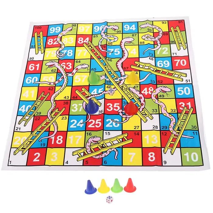 Échelle de salle pour enfants, jouets intéressants, jeu de société, échiquier volant portable, jeu de société familial, 1 ensemble