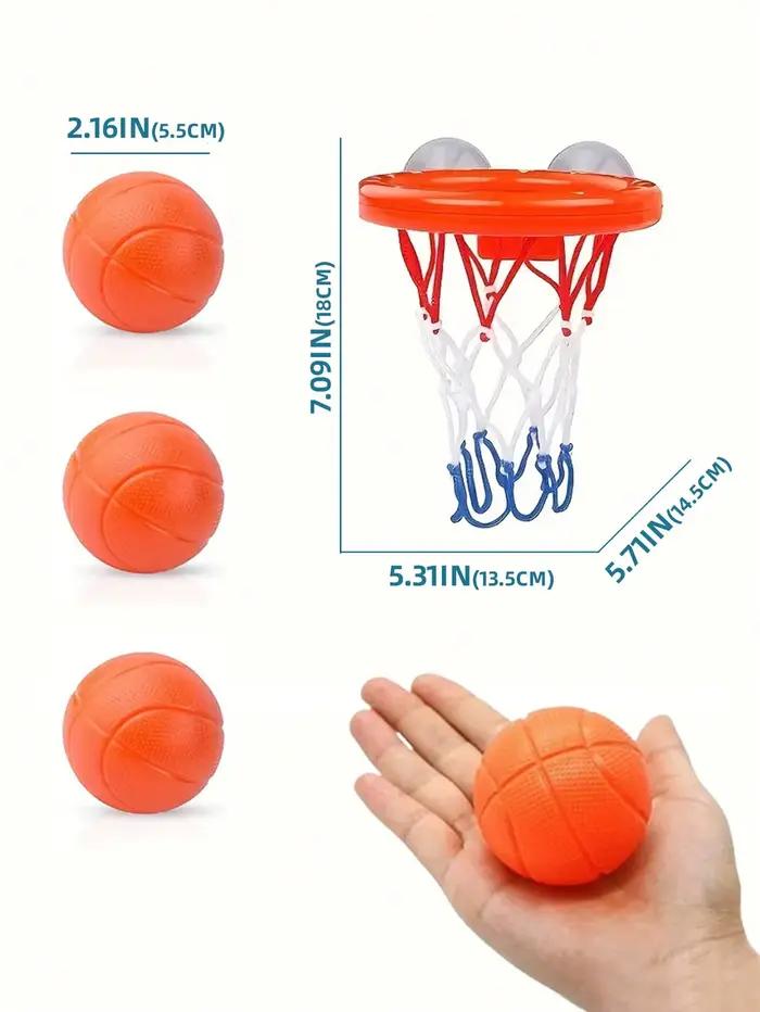 Jouet de basket-ball pour bain pour tout-petits avec 3 balles souples