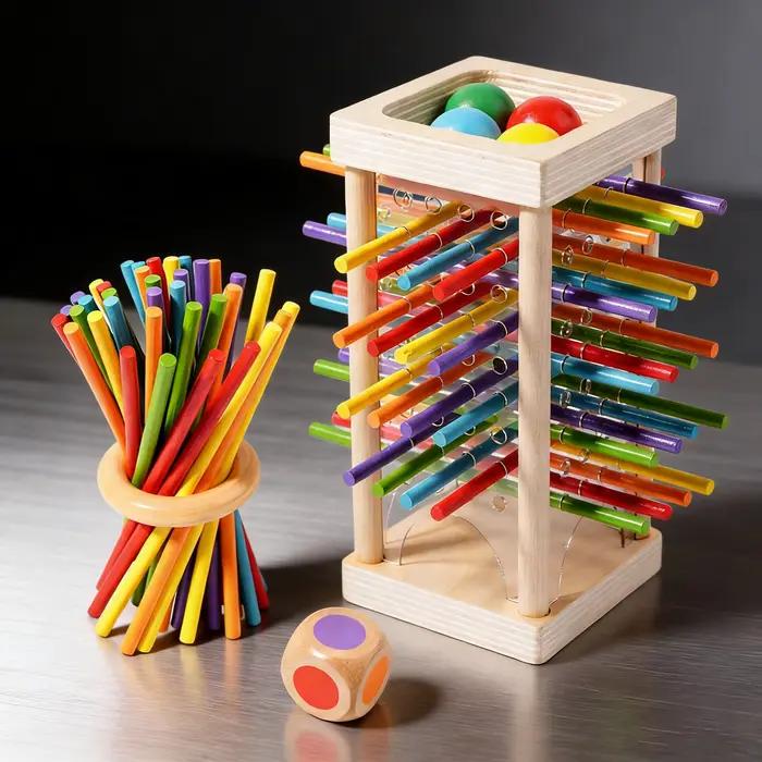 Jouet de traction de bâton en bois