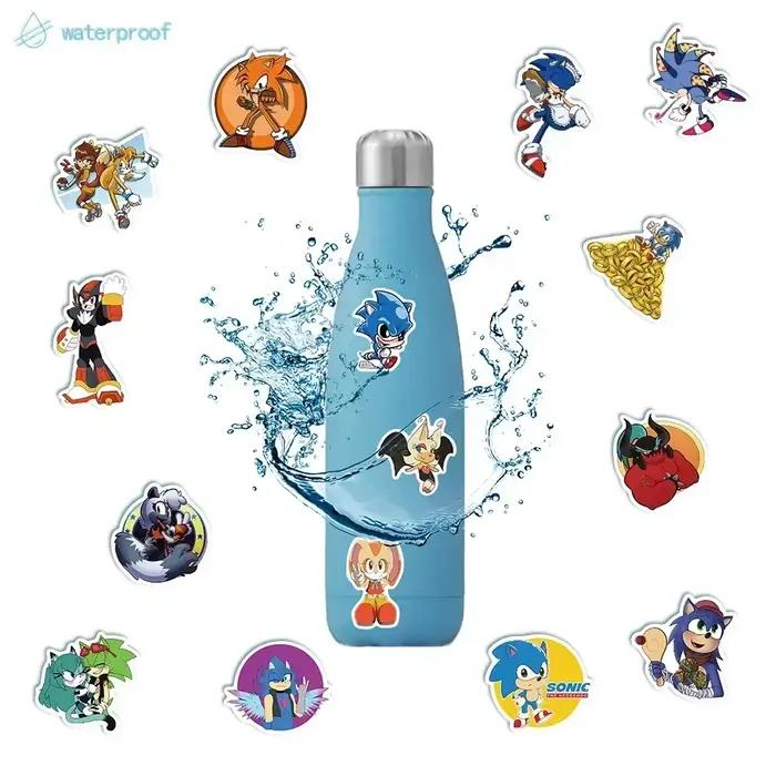 Lot de 50 autocollants de jeu Sonic Anime, autocollants de dessin animé cool pour moto, bagages de voyage, guitare, skateboard, jouet pour enfants, cadeau
