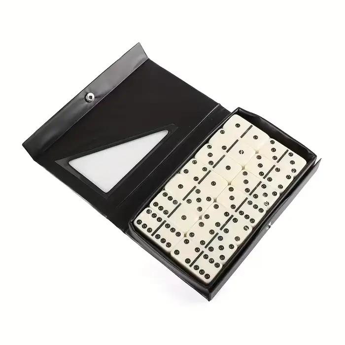 Jeu de dominos double six rouge noir puzzle pour enfants loisirs voyage amusant jeu de table cadeau occaions spéciales