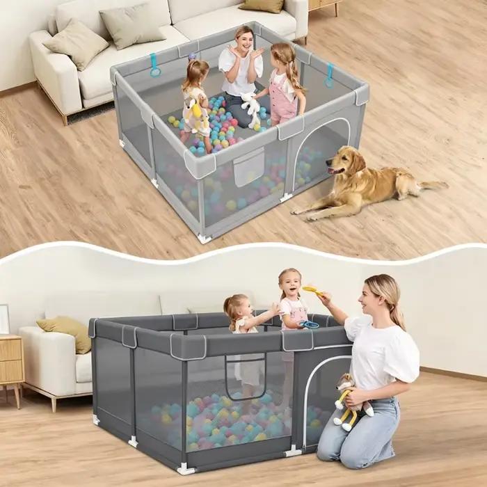 IMBABY Parc de jeu pour bébé avec panier de basket