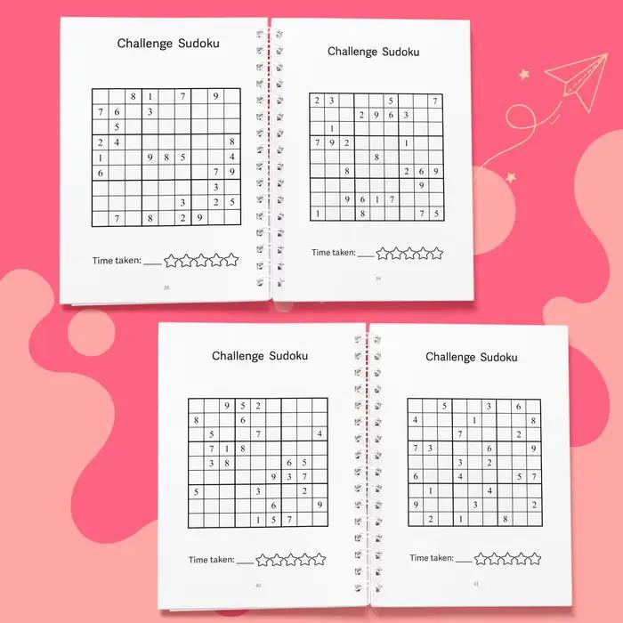 Livre de puzzle Sudoku pour enfants intelligents |   Jeux de logique amusants pour stimuler la concentration, la réflexion et la résolution de problèmes