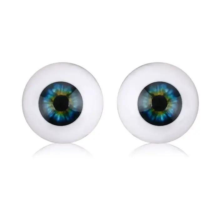 Accessoires de poupée demi-ronds avec yeux réalistes en plastique acrylique pour Halloween et déguisements occasions spéciales