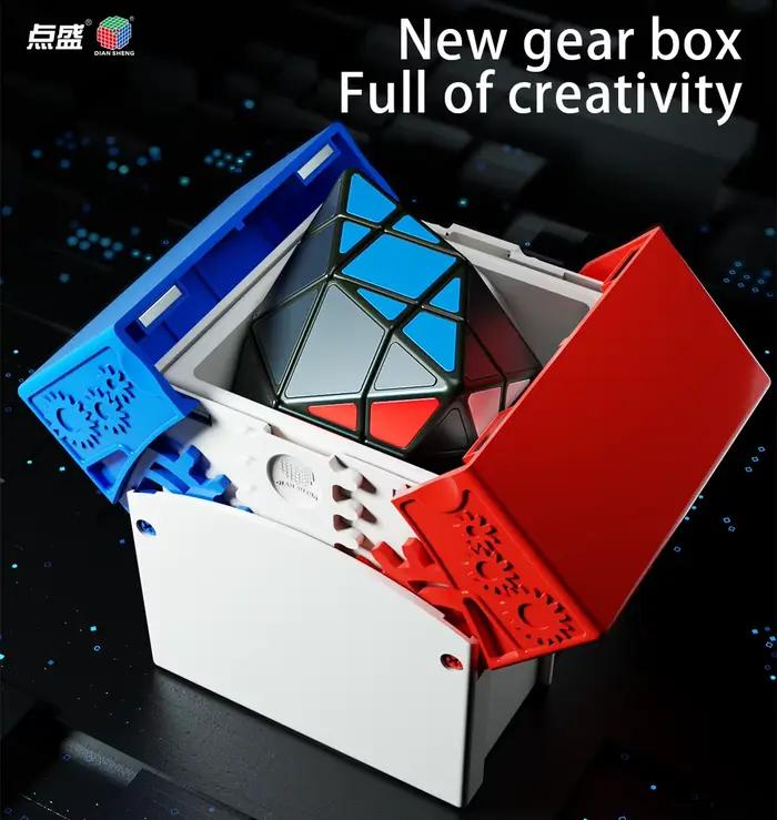 [JudyCube] Diansheng Dipyramide hexagonale à 4 coins (électrique) Cube de vitesse magique Puzzle classique SJZ