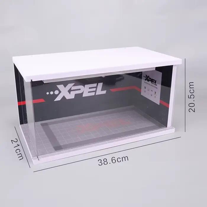 Modèles de voiture 1:18, modèle de Garage de stationnement solide avec lumières et couvercle anti-poussière en acrylique