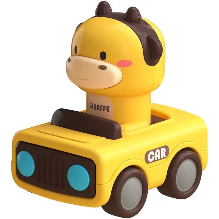 Jouet de voiture d'animal de dessin animé-presse pour déplacer un jeu de véhicule amusant pour les enfants