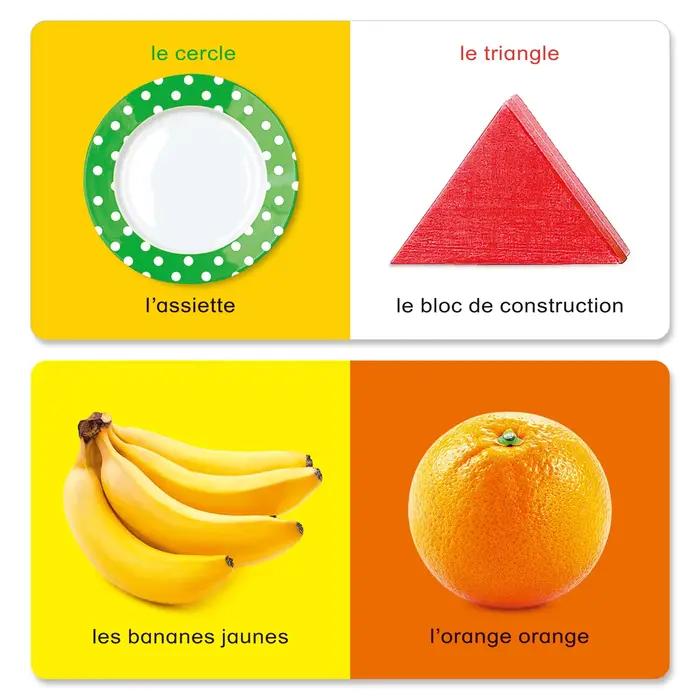 Six cartes cognitives françaises, attirant l'attention des enfants, interaction parent-enfant, cadeaux de rentrée scolaire