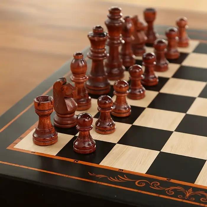 Échecs en bois de 24cm/9.45 pouces