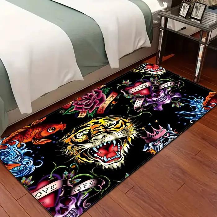E-Ed h-hardy tatouage tigre jeu Film longs tapis Style nordique maison paillasson salle de bain-toilettes tapis chambre chevet zone tapis