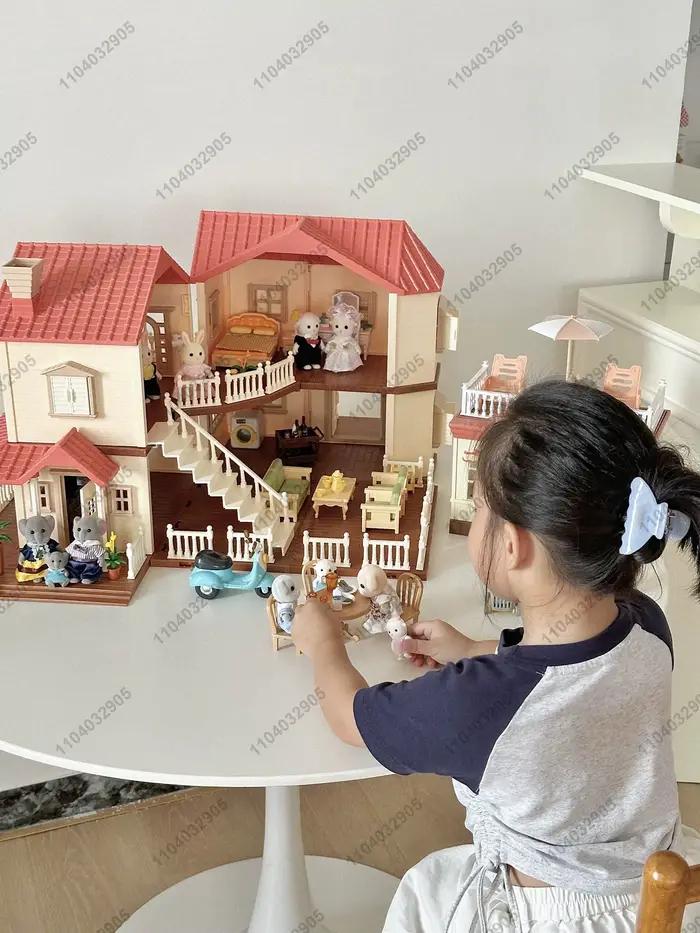 Maison de poupée animale Miniature forêt famille grande