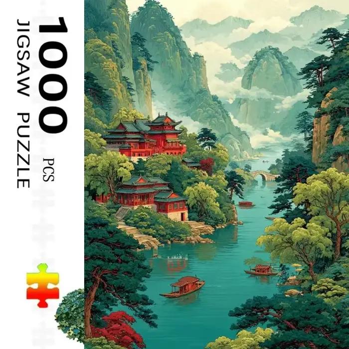 Puzzle Éducatif Nouveau Style Paysage Marin Défi Difficile Loisirs Décompression
