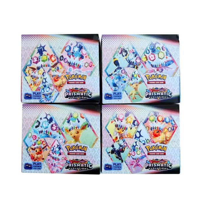 360 cartes Pokémon Prismatic Evolutions PHANTASMAL FLAMES Scarlet Violet 151 Black Bolt Booster Battle Transaction Card 