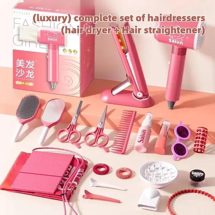 Jouets de maquillage, Kit de Simulation de coupe de cheveux, sèche-cheveux pour enfants, jeu de rôle, jouets éducatifs pour filles, cadeaux pour enfants
