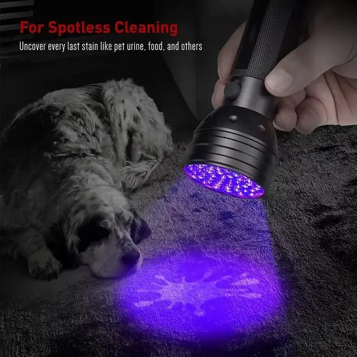 Lampe de poche UV portable 12/21/51 LED, lumière noire, torche ultraviolette 395 NM, détecteur de lumière noire pour les taches d'urine de chien et les insectes au lit