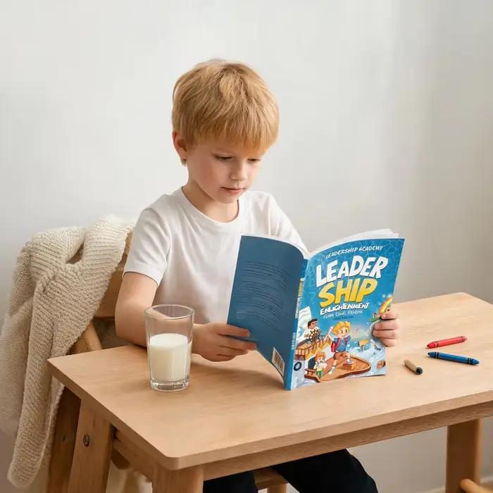 Cartoon « Éveil à la leadership » : laissez les enfants apprendre à prendre la direction dans l'aventure, à gagner et à grandir dans le plaisir, et soient les futurs helmsmans!