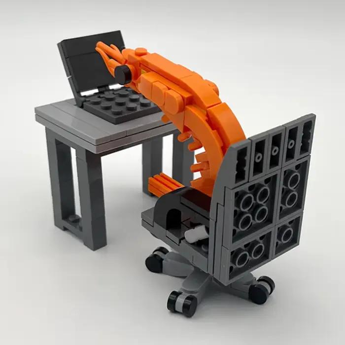 Kit de construction MOC : Figurines de crevettes à assembler – Jouet créatif de parodie pour garçons et filles