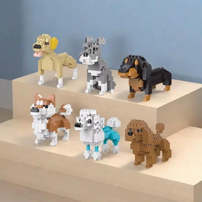 Mini blocs de construction pour chien teckel