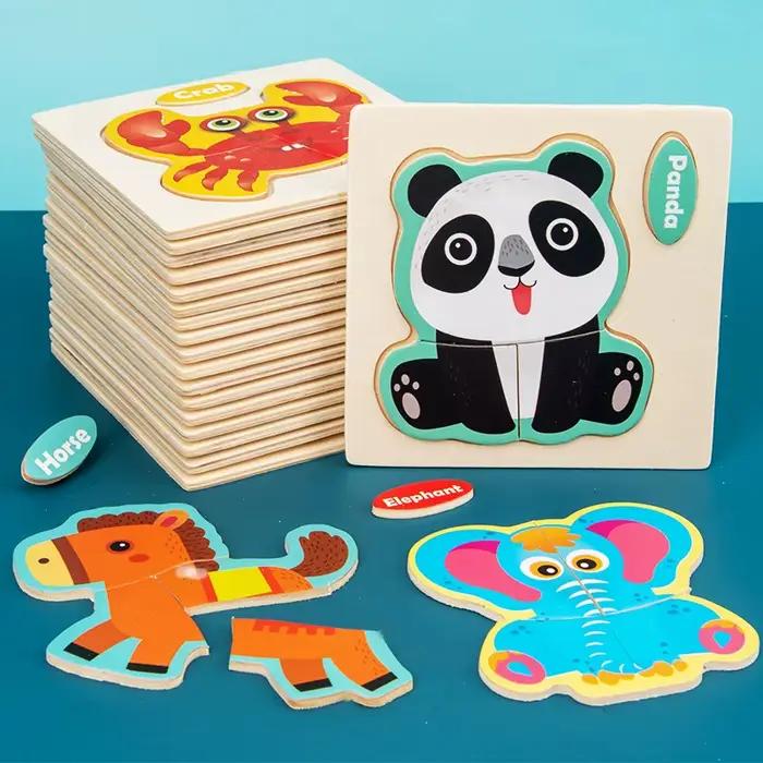 Puzzle 3D en bois, petite taille