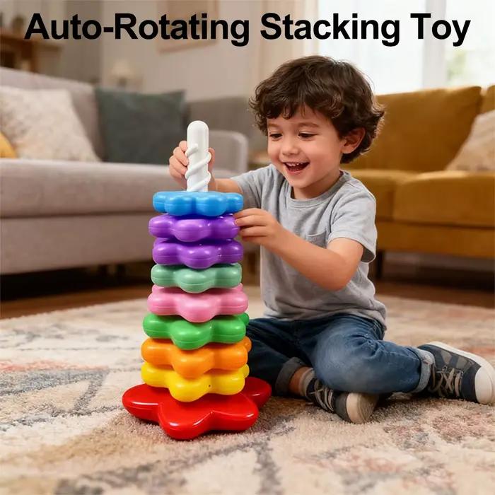 Tour arc-en-ciel rotative pour bébé